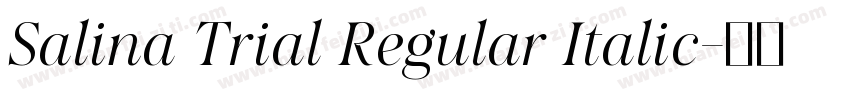 Salina Trial Regular Italic字体转换